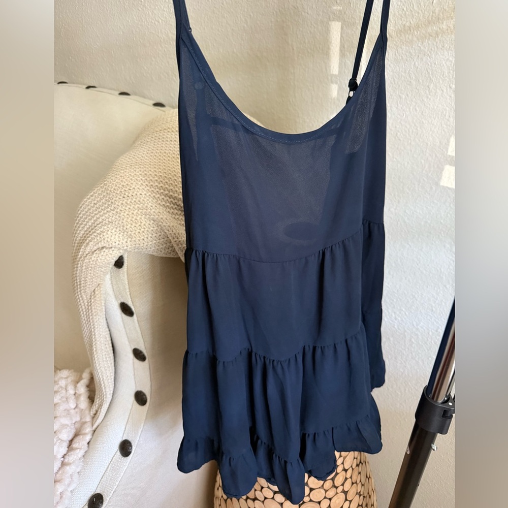 Brandy Mellville dress vintage navy blue OS